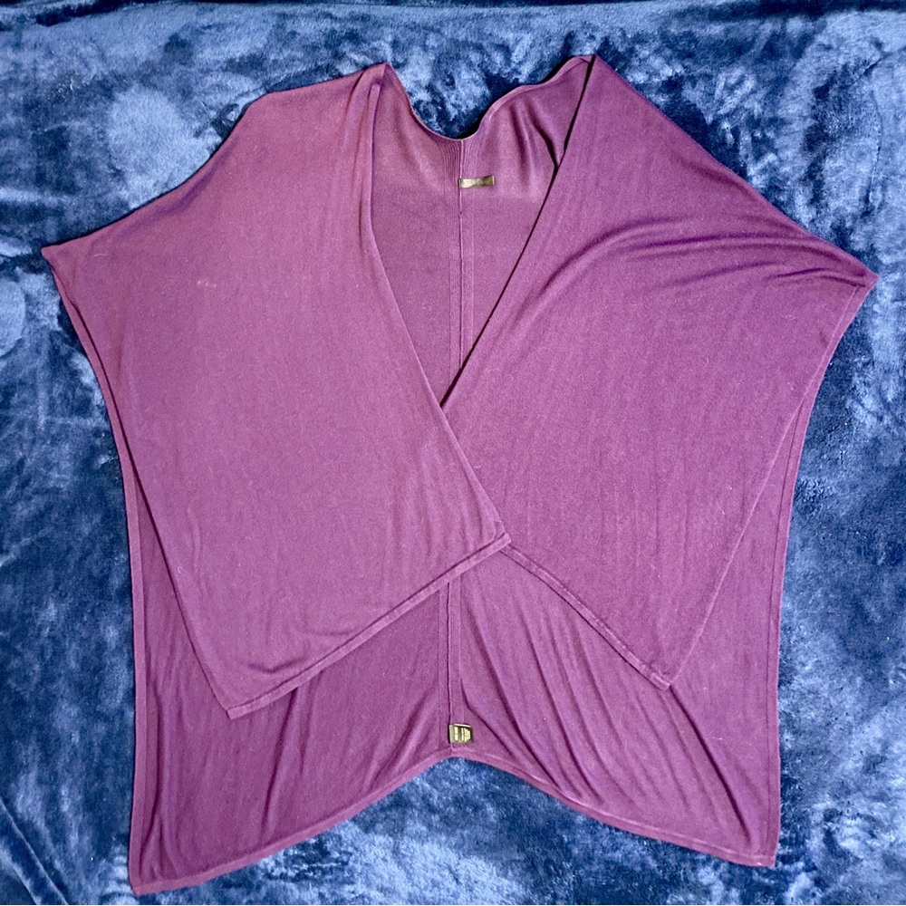 L Nue Options Purple open front shawl